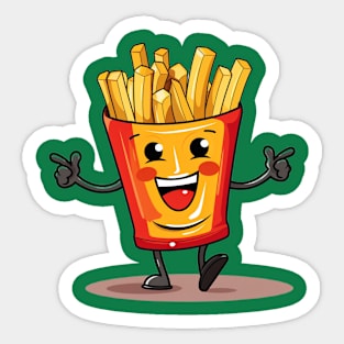 kawaii french fries T-Shirt cute potatofood Sticker